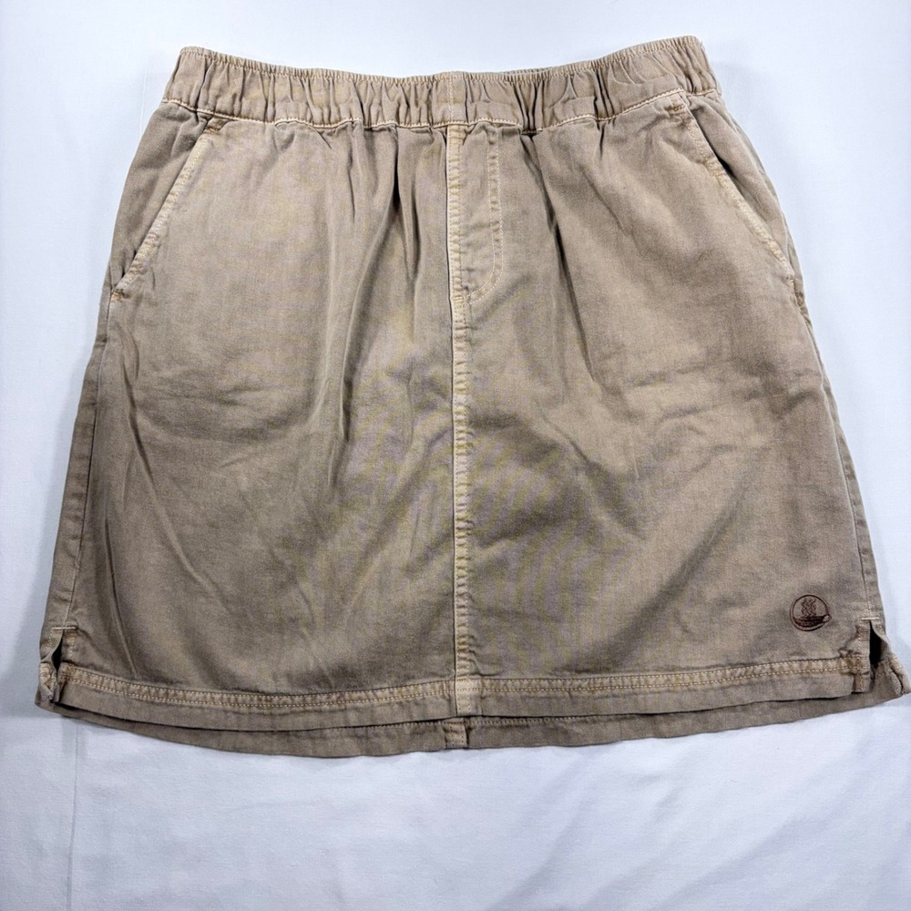 Crazy Shirts Hawaii Original Mini Skirt Khaki Twill Casual Resort Beach Large